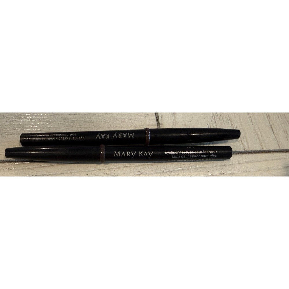 Mary Kay Eyeliner Deep Brown Brun Intense Retractable Pencil Set of 2 NO BOX